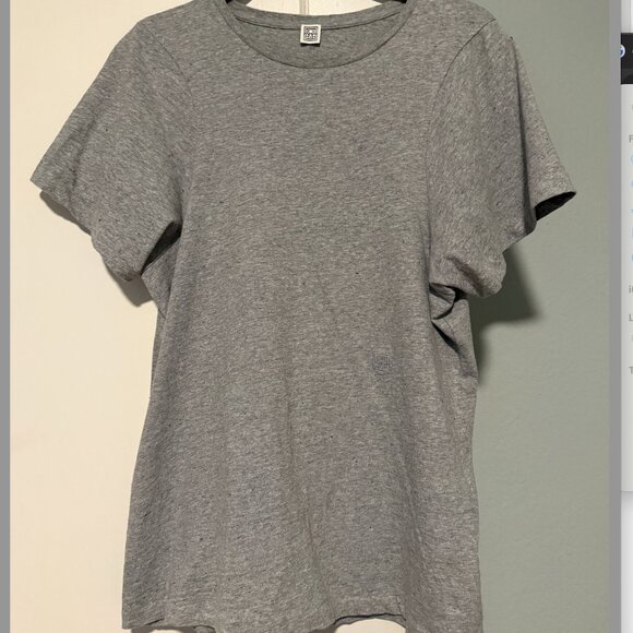 NEW Toteme Curved Seam Tee in Grey $140 Small Leset Cotton - Picture 1 of 2
